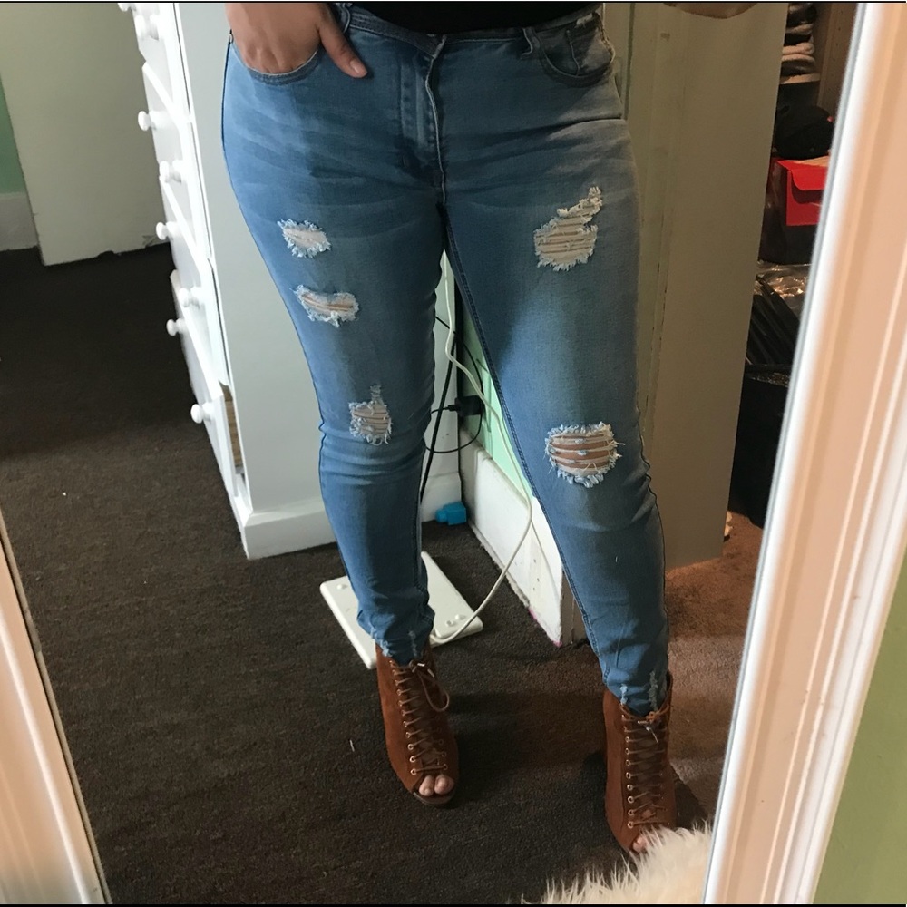 “Take Me Home” Light Blue Jeans